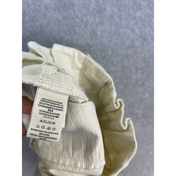 Free People Women's Paper Bag Skirt Size 6 Mini Beige Button Front Cotton - Picture 3 of 11